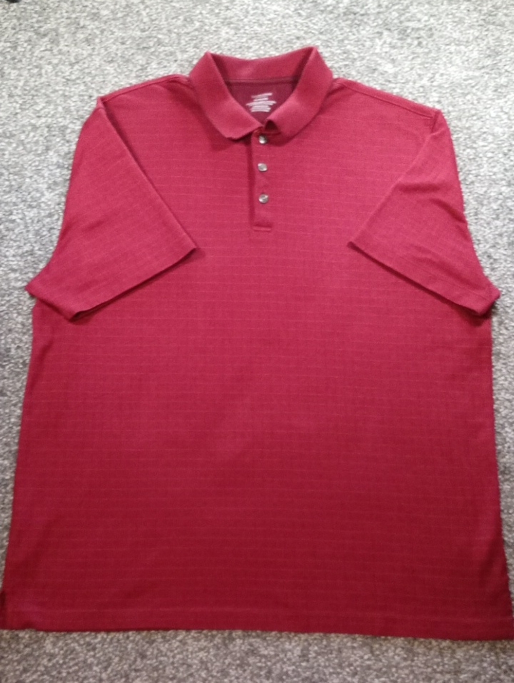 Men's Size XL Van Heusen Burgundy Short Sleeve Polo